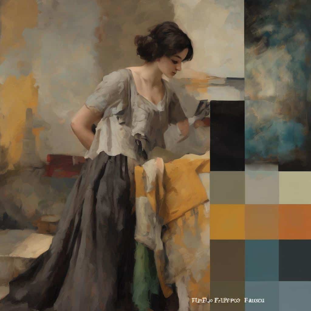 Φωτογραφία μιας νεαρής γυναίκας που γράφει πίνακα με ζωγραφική νευροφοβική τέχνη.