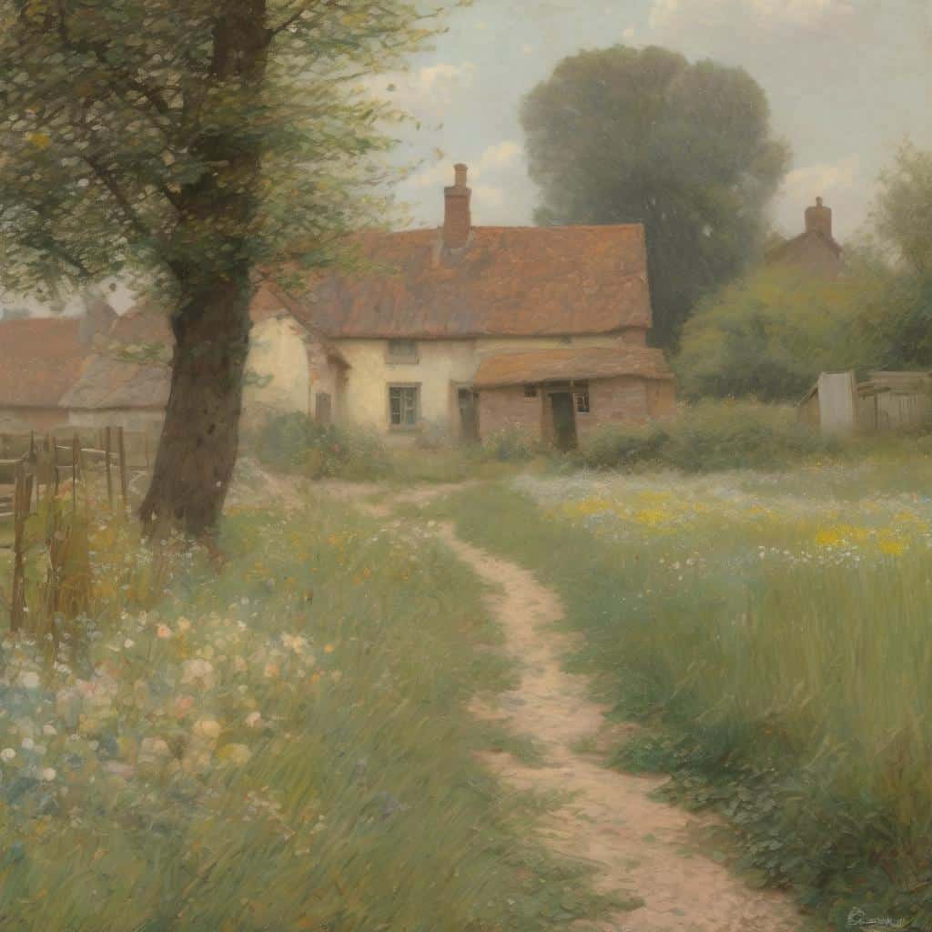 Παραδοσιακός αγροτικός ερειπωμένος οικισμός, αγροτεμάχιο, οικία, τοπίο, τέχνη, καλλιτέχνες, επιρροές, δημιουργοί, γενιές, τέχνη, ζωγραφική, ιστορία.