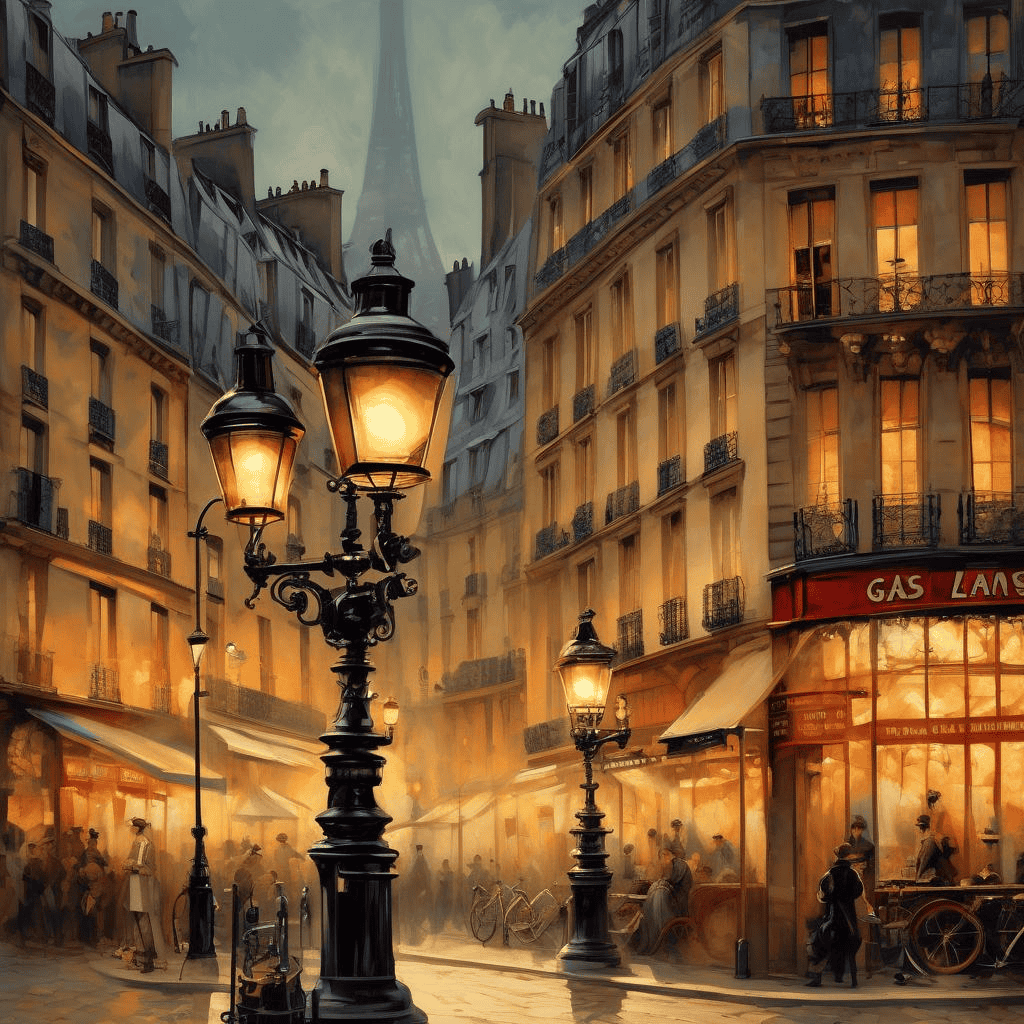 Gas Lamps, Paris – Louis Hayet